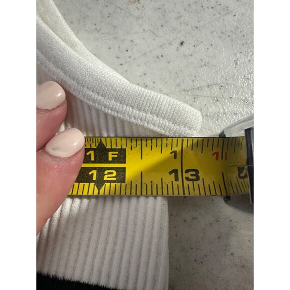 ANTHROPOLOGIE Maeve Ribbed Polo Tank Top Size L/XL Collar Striped Sleeveless A60 - Picture 6 of 7